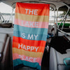 The Lake is My Happy Place Quick Dry Beach Towels