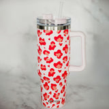 Pink Leopard Stainless Steel Tumbler