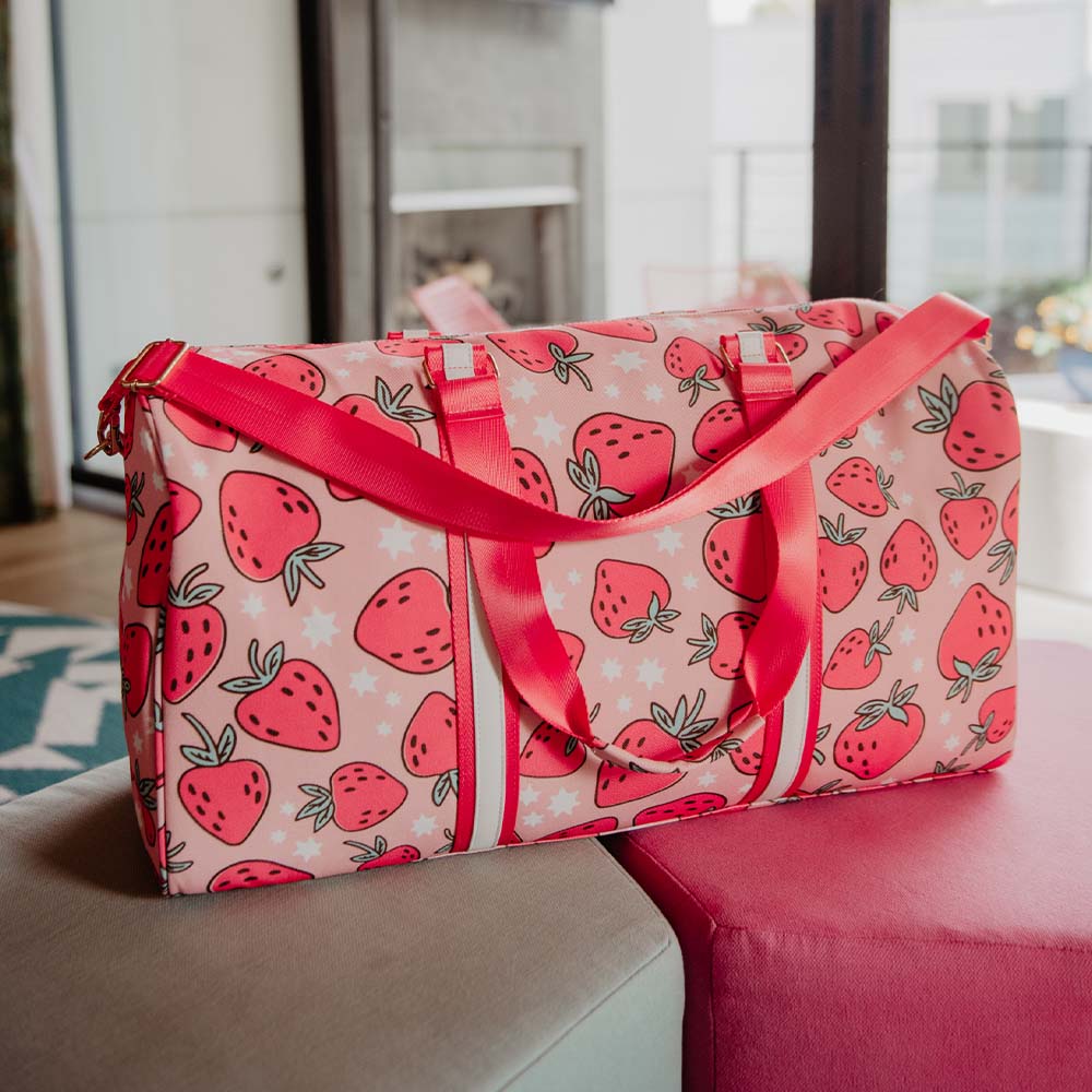 Strawberry Weekender Duffel Bag