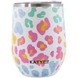 Pastel Leopard WINE TUMBLER With Lid