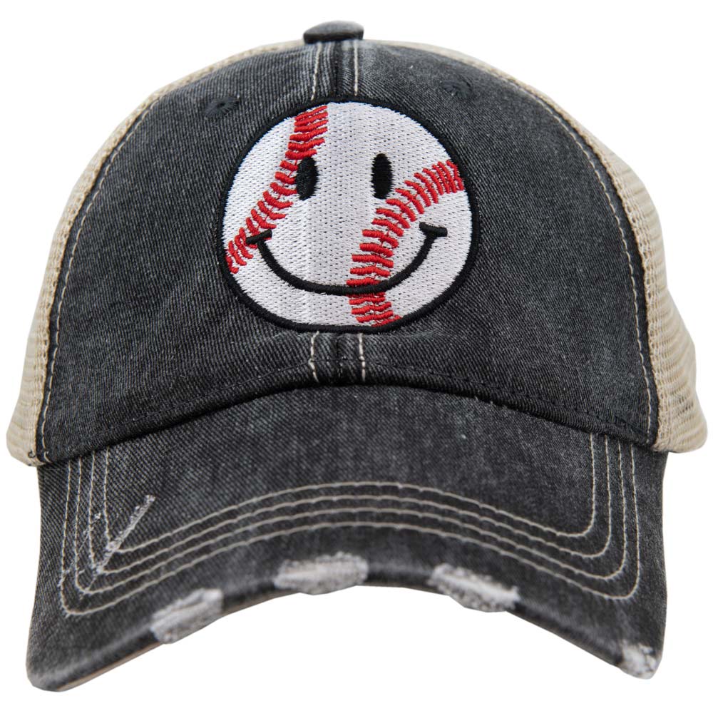 Baseball Happy Face Women's Trucker Hat