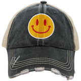 Red/Yellow Happy Face Trucker Hat