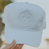 Lightning Happy Face 3-D Embroidered Trucker Hat