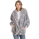 Gray Leopard Lightweight BODY WRAP with Hoodie and Pockets
