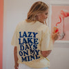 Lazy Lake Days On My Mind Large Print Graphic Tee