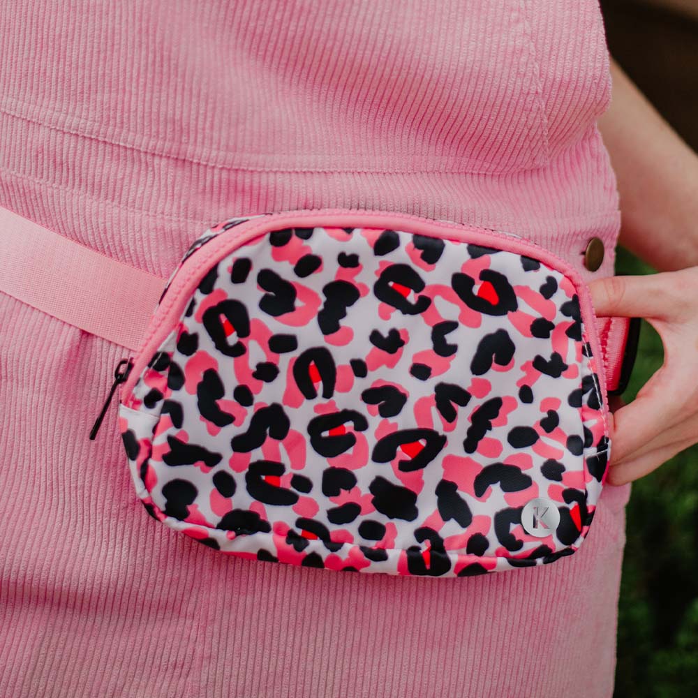 Baby Pink Leopard Fanny Pack